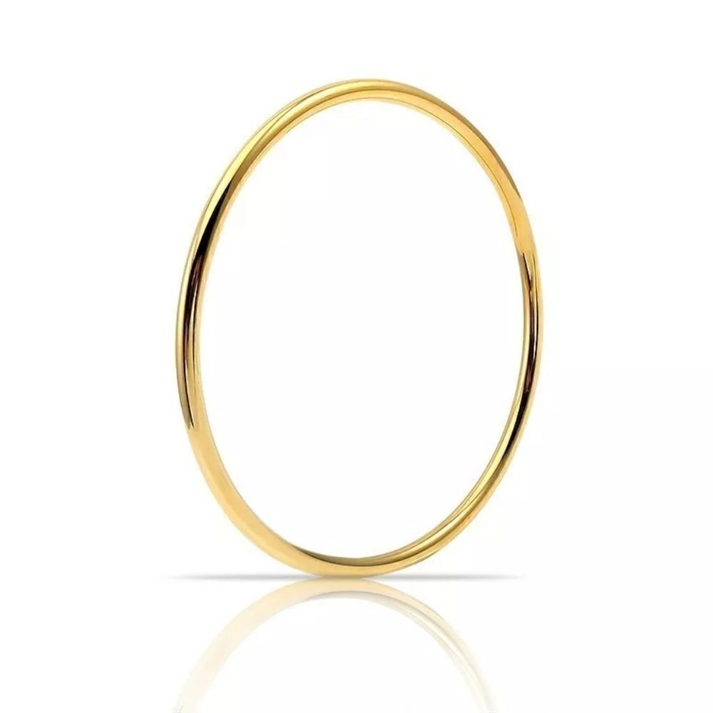 🌟 Luxury 18k Gold-Filled Round Bangle Bracelet 🌟 - Picture 4 of 8